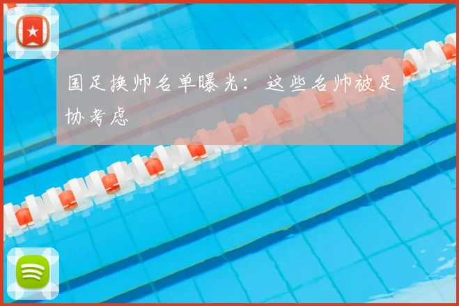 国足换帅名单曝光：这些名帅被足协考虑
